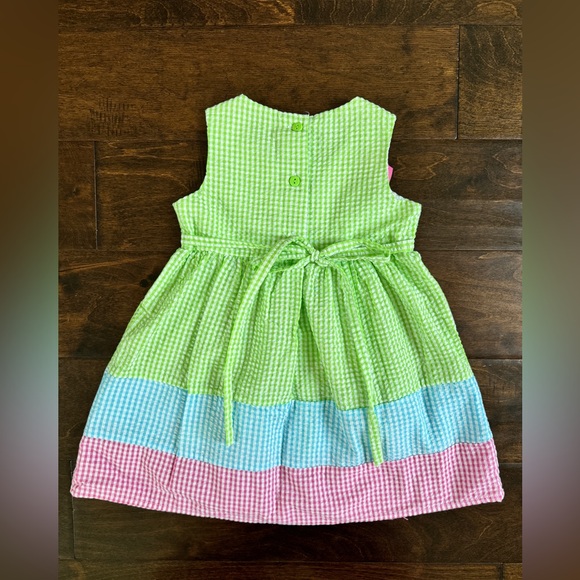 RARE EDITIONS | Toddler Girls Beach Gingham Seersucker Dress - Picture 5 of 7